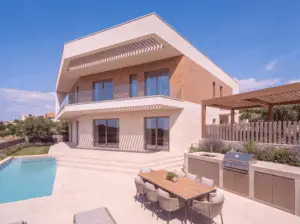 materijalizacija fasade, idejno rjesenje-vila krk